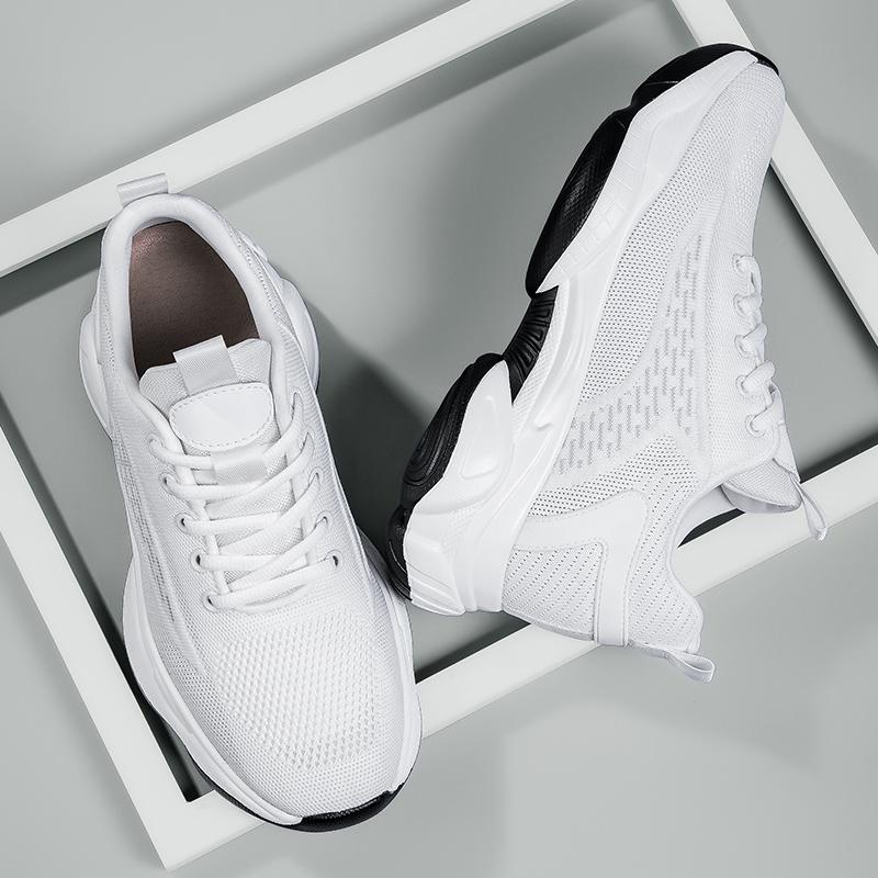 Fashion Spring Summer Men Casual Shoes Fashion Low-top Sports Shoes Breathable Man Net Cloth Round Toe Sneakers Lace-Up Treking Footwear