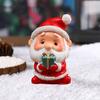 Christmas Miniature Figurines Mini Resin Santa Claus/Snowman/Tree/Bear/Rabbit Figurine 3D Cute Christmas Statue for Desk Decor Dollhouse Accessory