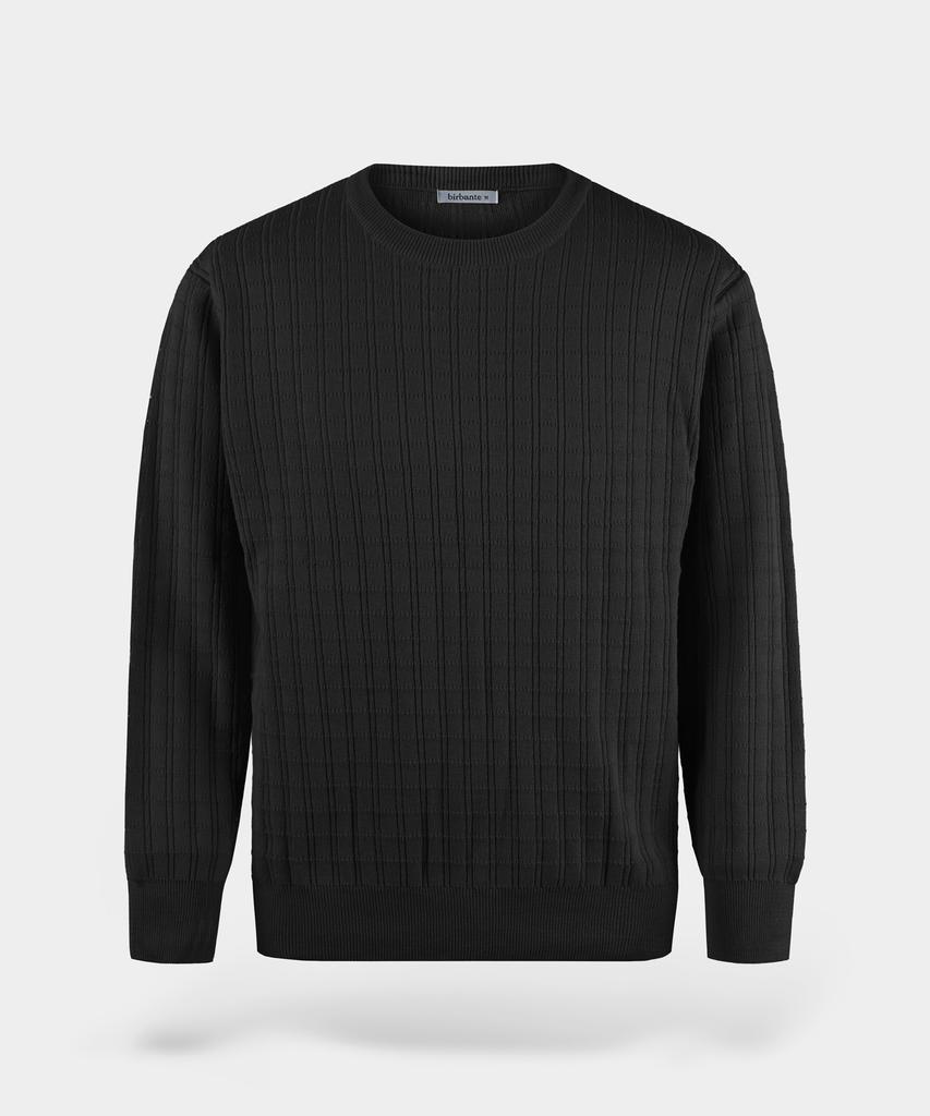 BIRBANTE Washable Cotton Square Round Knit - Black