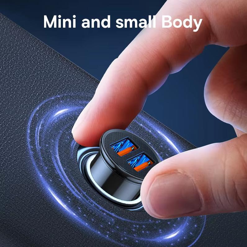 Baseus Car Charger 5A Fast Charging Cigarette Lighter, One To Two 30W Dual Port USB Car Charger Head