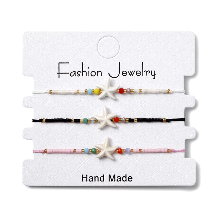 New Boho Ocean Themed Women Stackable Bracelet Handmade Braided String Braslet Casual Beach Vacation Jewelry Friendship Braclet