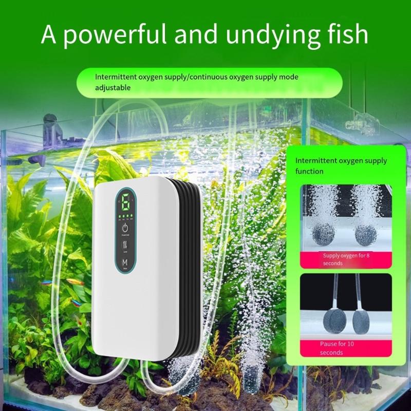 High Efficiency USB Oxygen Pump for Fishtanks with Efficient Output ABS Plastic Construction Low Noise Design Air Pumps