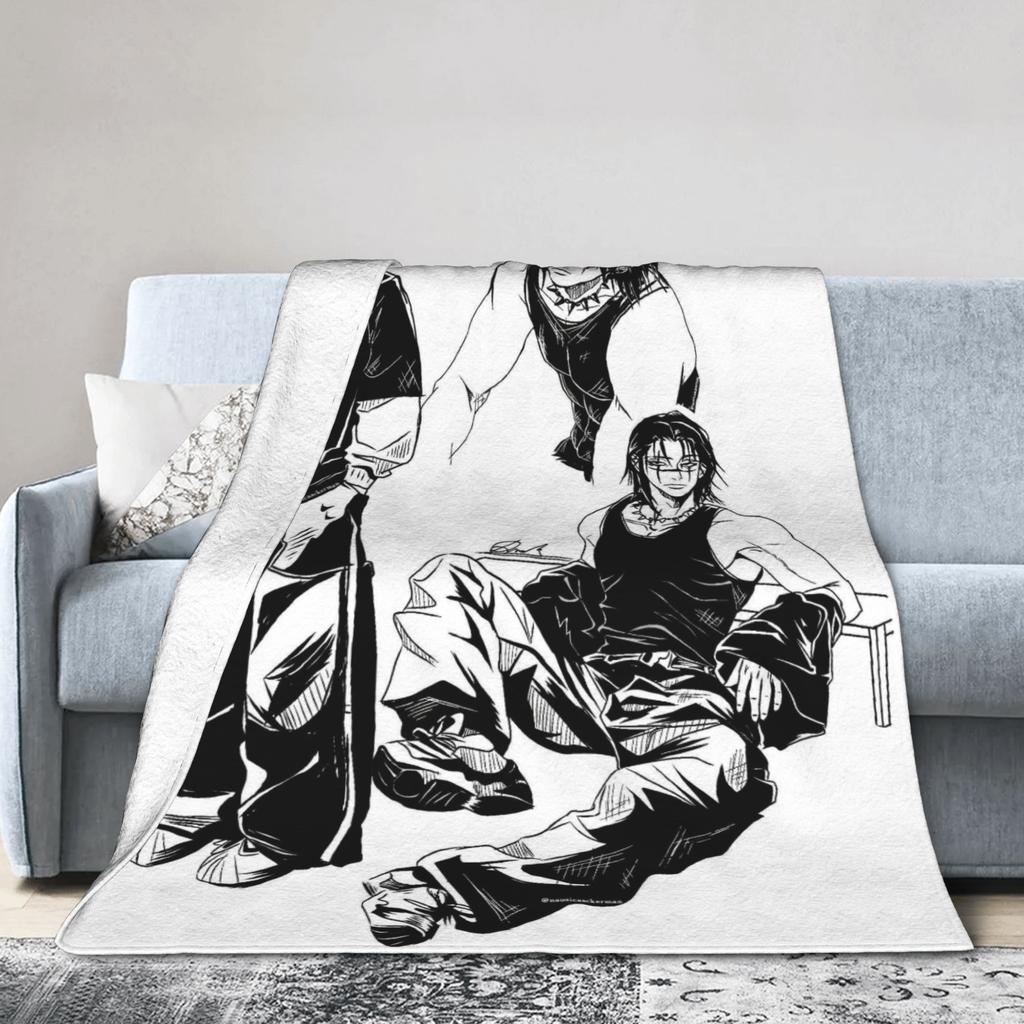 Geto Suguru Jujutsu Kaisen Blanket Quality Warm Throw Blanket Winter Child Couch Chair Print Bedspread