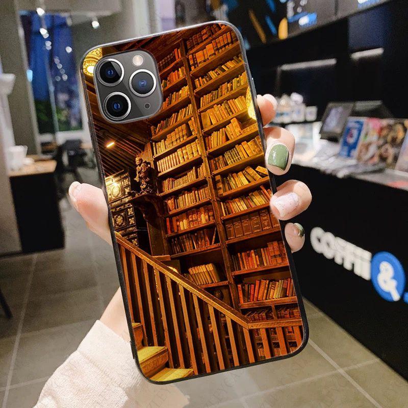Library Books Card Phone Cover For Iphone 12pro 13pro 11pro Max 5s SE 2020 6splus 7 8plus X Xr Xsmax 12mini 13mini Cases Coque