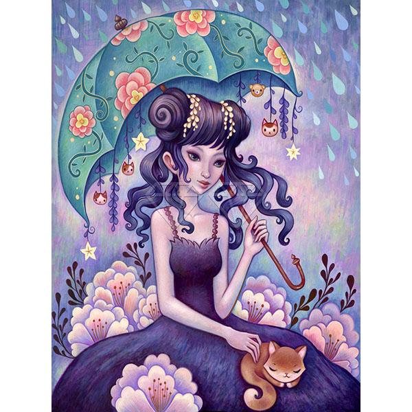 5D DIY Diamond Painting Kit Fresh Comic Beauty  Art Diamond Embroidery Rhinestones Decorations for Home