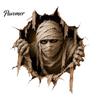 Festive Room Wall Accents 3D Break-in Halloween Sticker, Realistic Haunted House Decal, Removable Horror Theme Photo Background PVC Mural for