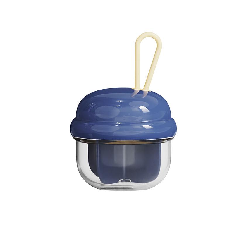 Compact 4-Grid Transparent Pill Box for Outdoor Travel