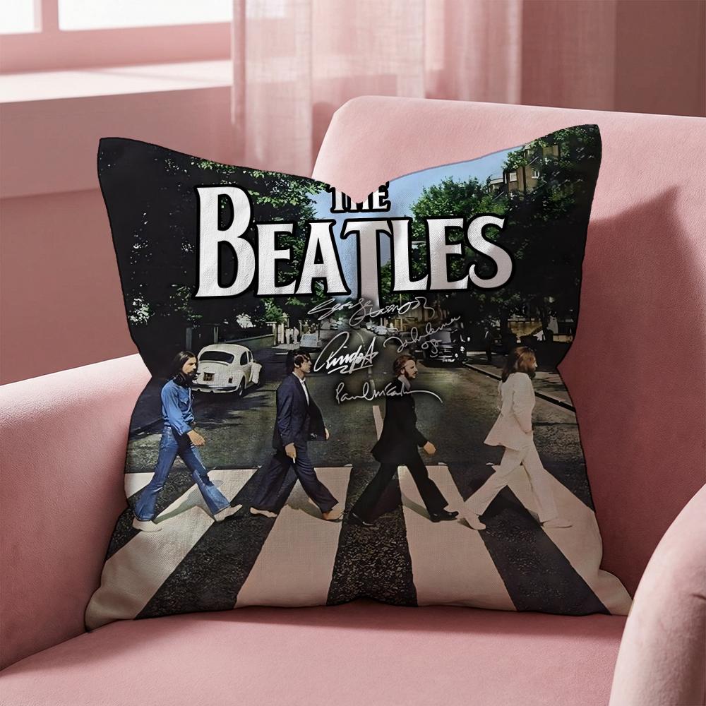 The Band T-The B-Beatles Cushion Cover Multi-Scene Pillow Cover for Home & Car - Reversible, Soft & Durable for Daily Use
