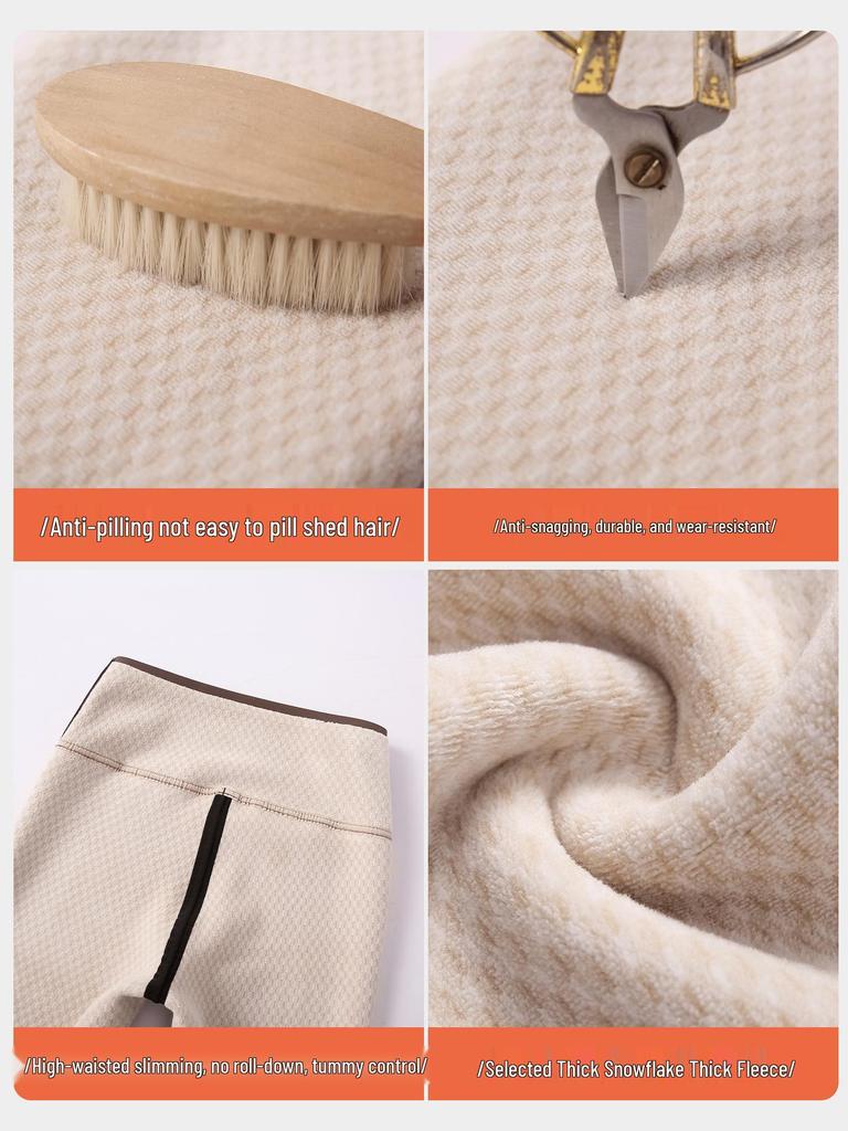 Damen Shark Slim-Fit Samtgefütterte Warme Baumwoll-Yogahose - Herbst/Winter Kollektion 2025