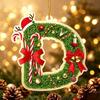 Acrylic 26-letter Christmas Tree Hanging Decorative Item with Flat Printing - Personalized Christmas Decoration