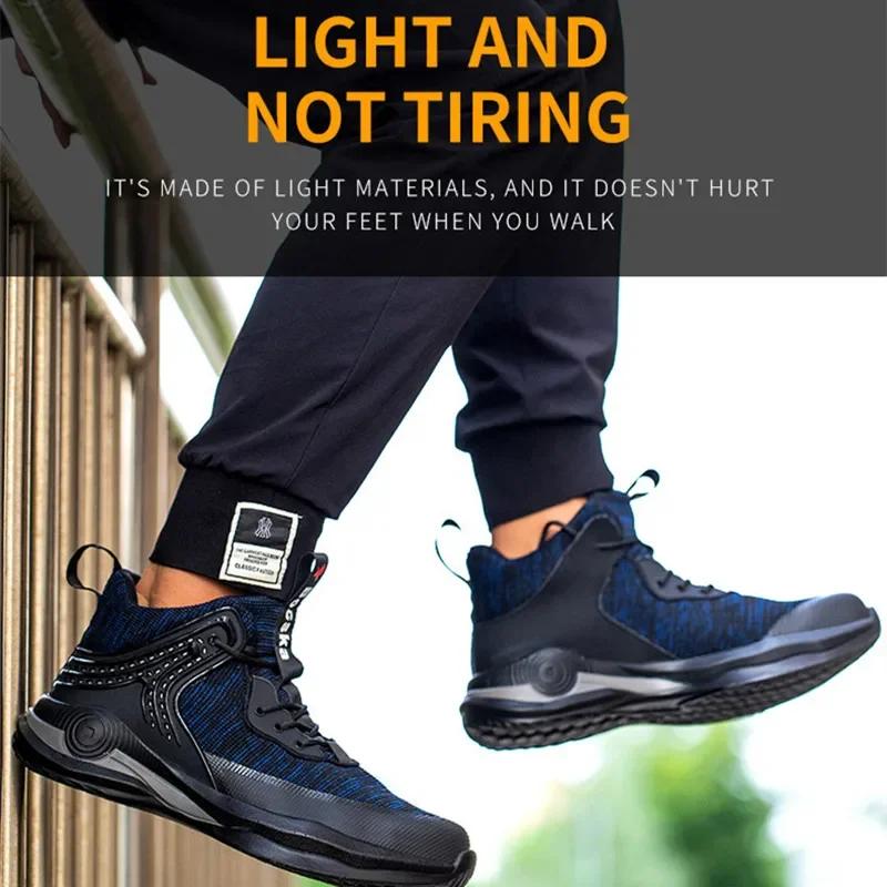 Ultra Light Safety Shoes 48 Work Sneakers with Steel Toe Cap Anti Puncture Work Safety Shoes for Men Work Boots Industrial Shoes