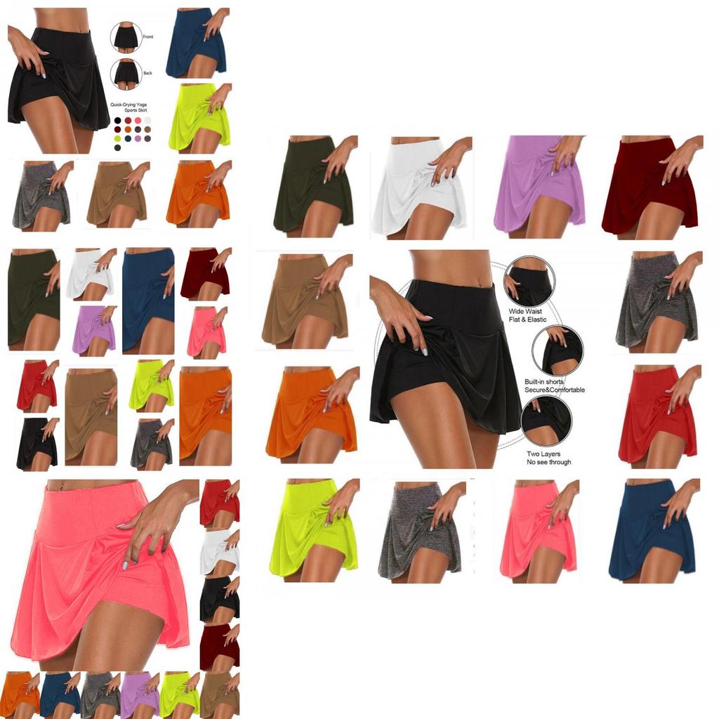 2023 Basic Summer Women's Pure Color Two-piece Fake Shorts Leggings Available In 13 Colors