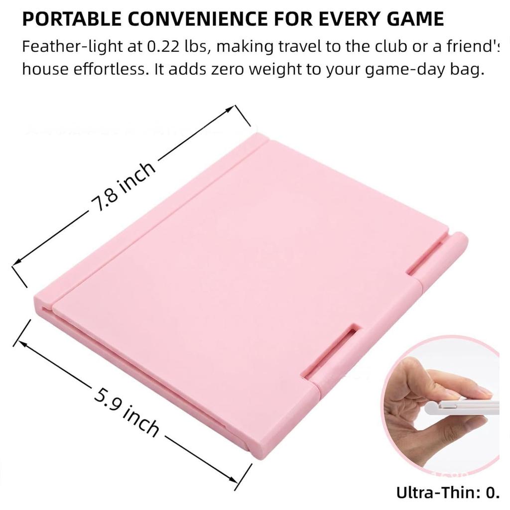 Foldable Mahjong Tile Holder Stand Adjustable Slotted Game Card Rack Organizer for Tabletop Use Durable Plastic Material Compact Design