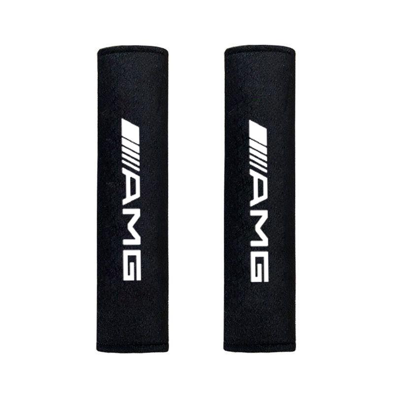2Pcs Car Seat Belt Shoulder Cushion Protector Cover For Mercedes Benz C180 C200 C260 C300 W108 W124 W126 W168 W176 AMG Accessory