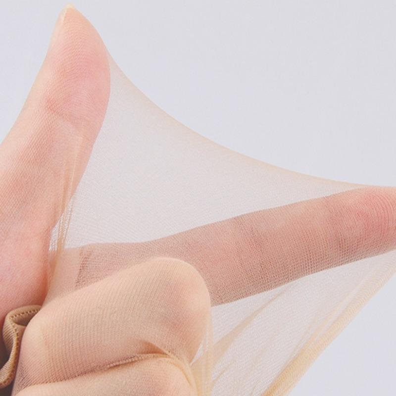 10Pairs Solid Color Socks Women Sexy Elastic Silky Transparent Thin Short Stockings Ladies Casual Ankle Socks