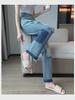 Women's European Style Distressed Elastic Waist Jeans