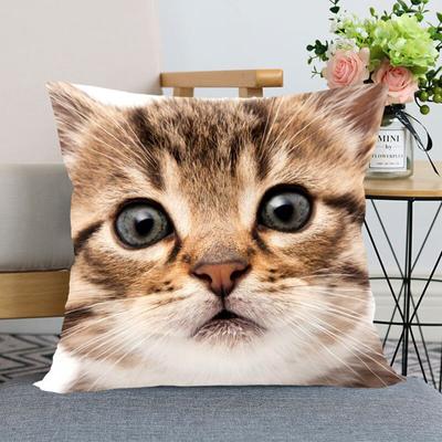45x45 cm poliestere nuovo arrivo gatto animale federa decorazioni per la casa federa federa con cerniera invisibile
