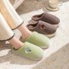 Autumn and winter new cotton slippers mushroom head indoor home use thick bottom warm velvet couple slippers