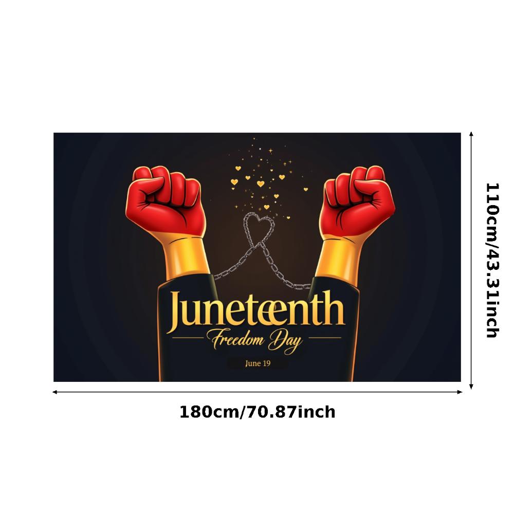 Bold Graphics Juneteenth Banner Event Banner Freedom Day Banner for Indoor Event Commemoration Educational Event