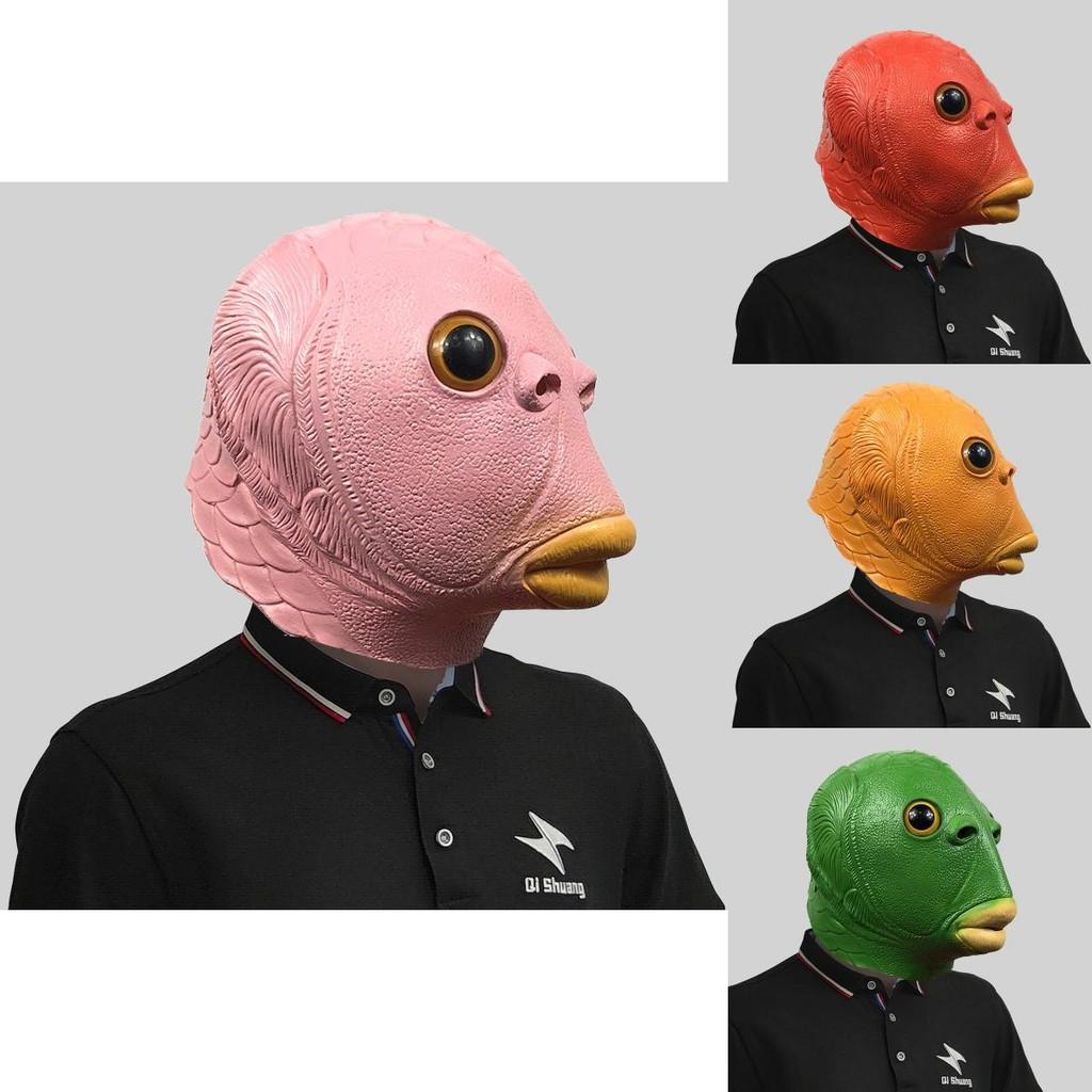 Entzückende Grüne Monster Fischkopf Maske Für Lustige Kostümpartys Und Halloween-Feiern