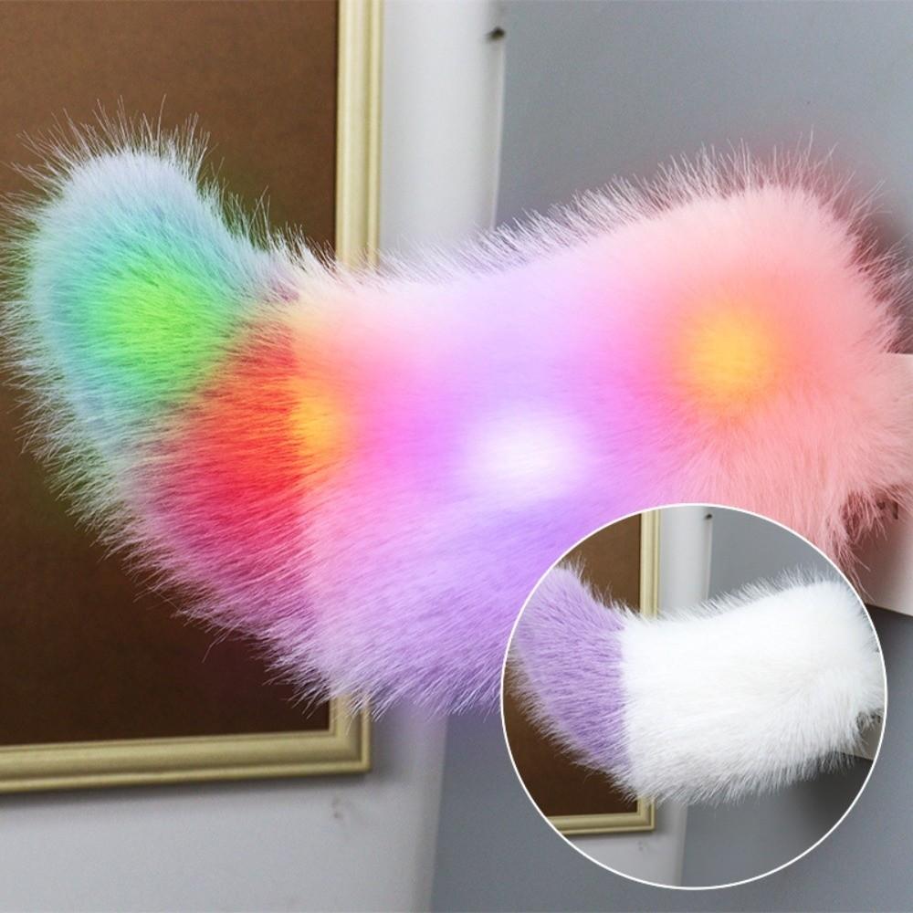 Autoadesivo Attivato dal Suono Coda Mobile Ricaricabile Peluche Coda Scodinzolante Ornamento per Veicolo