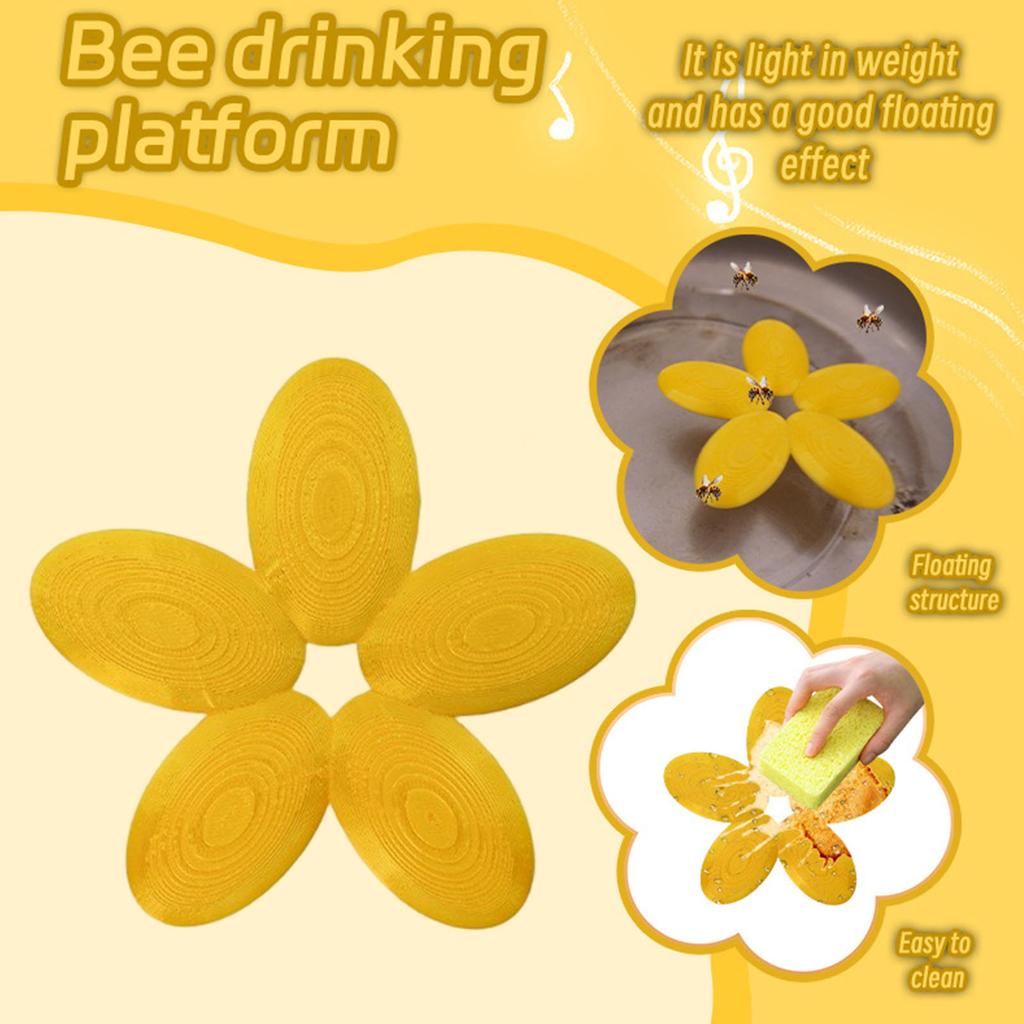 Plateforme Portable Jaune de Stations de Boisson pour Pollinisateurs pour Balcon Bains d'Oiseaux Sécurise Jardin Cour Arrière Protecteur contre les Insectes