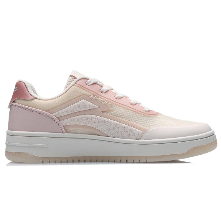 Li Ning Skateboard Shoes Women's Low Top Apricot/Pink AGCR186-4