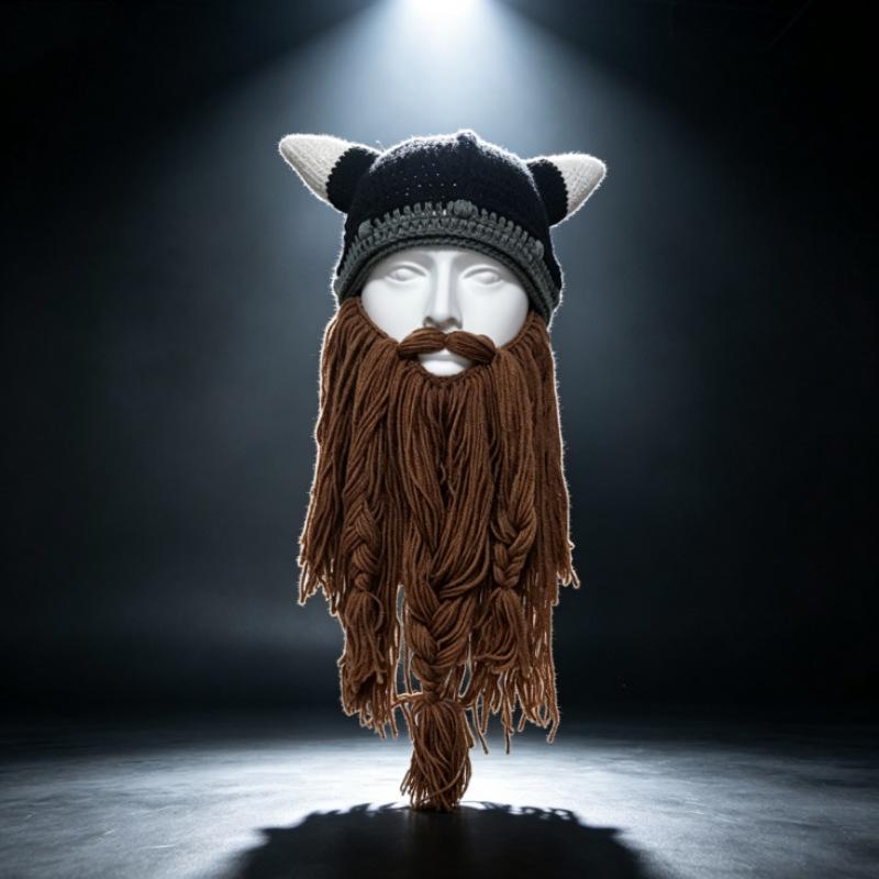Cappelli da Festa Creativi con Barbe Grandi - Accessori Divertenti e Strani per Halloween Autunno/Inverno