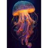 Vibrant Colorful Jellyfish Marine Wildlife Posters Nautical Coral Prints Canvas Painting Wall Art Picture Home Living Room Decor