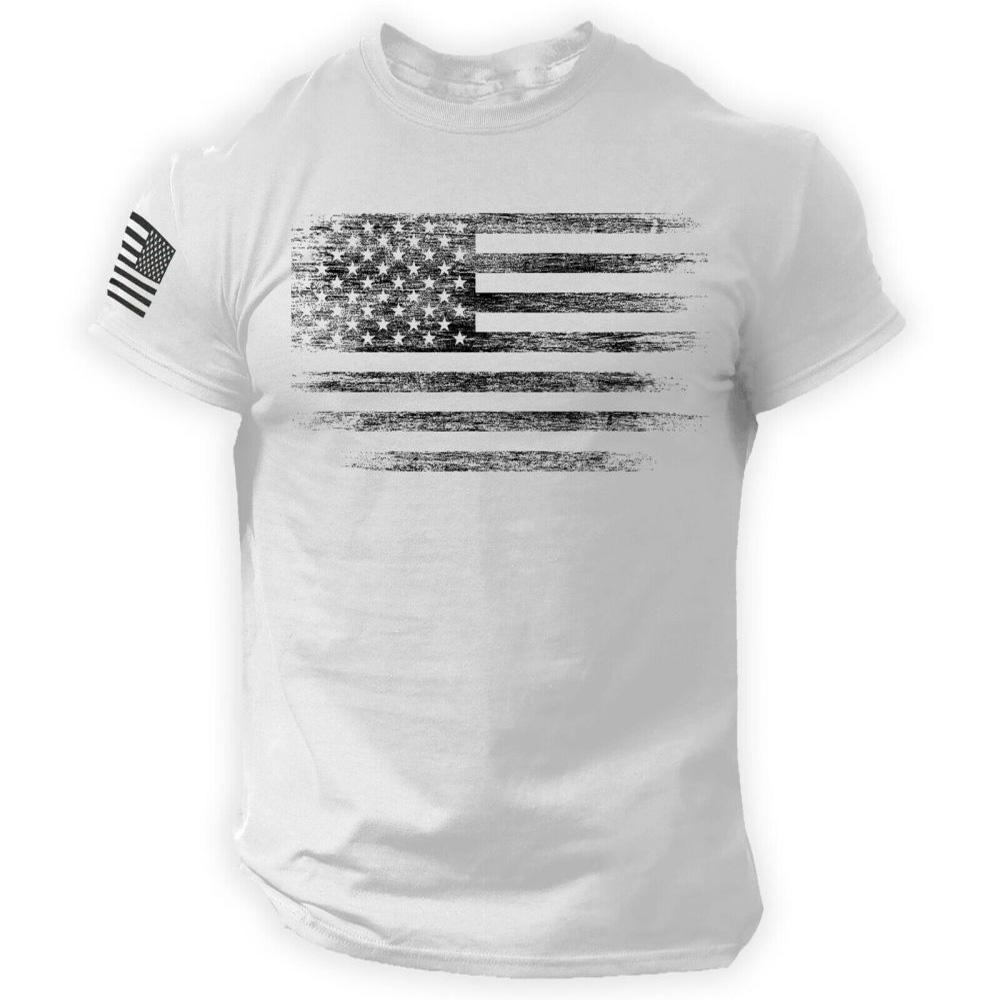 Gym Men's T-shirt 3d Print USA Flag T Shirt Oversized Casual Short Sleeve Tee Tops Summer Sportswear Mans T-shirt for Men