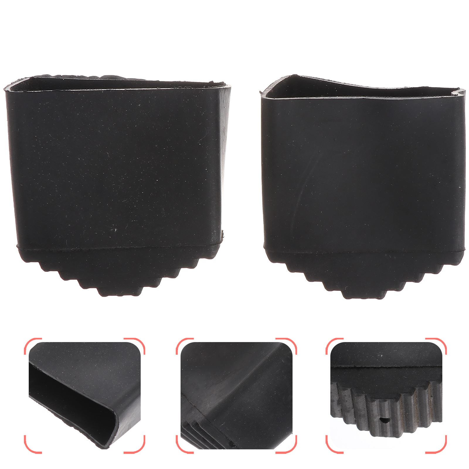 2Pcs Chair Legs Telescoping Ladder Protective Pad Feet Rubber Covers Anti- Folding Step Telescoping Ladder Suite Protector Step