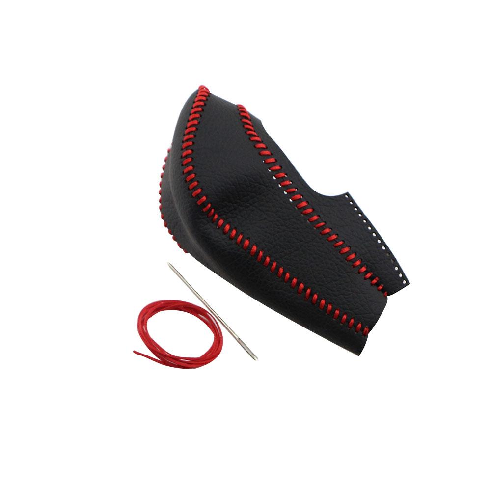 Leather AT Car Shift Knob Protection Cover Auto Gear Shift Collars For Ford Focus MK2 Fiesta 2005-2012 Car Styling Accessories