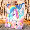 1PC Unicorn on the Clouds blanket, al season lightweigh Poster blanket home office outdoor nap multifunc Poster blanketional blanket