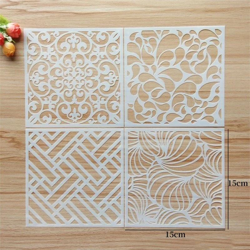 Plantillas Decorativas de Mandala con Patrones Bonitas Plantillas Huecas para Pintura en Spray Duraderas Lavables Herramienta de Dibujo para Decoración de Ventanas y Paredes DIY