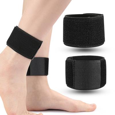 1 Pair Black Adjustable Ankle Support Strap – Elastic Exercise and Injury Prevention Protective Gear