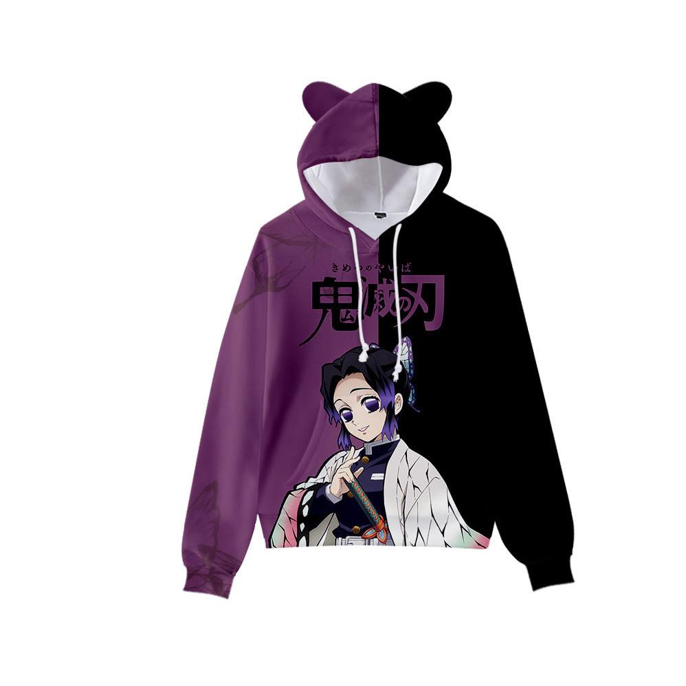 Dämonentöter für Kinder: Kimetsu No Yaiba 3D Katzenohren Hoodie
