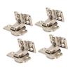 4PCS Cabinet Hinge with 4 Hole Base Cold Rolled Steel Short Arm Cupboard Hinge for Kitchen Bedroom