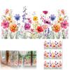 3Pcs Flower Wall Sticker Decal Color Blooming Floral Art Mural Removable Pvc Wallpaper For Home Bedroom Indoor Headboard School