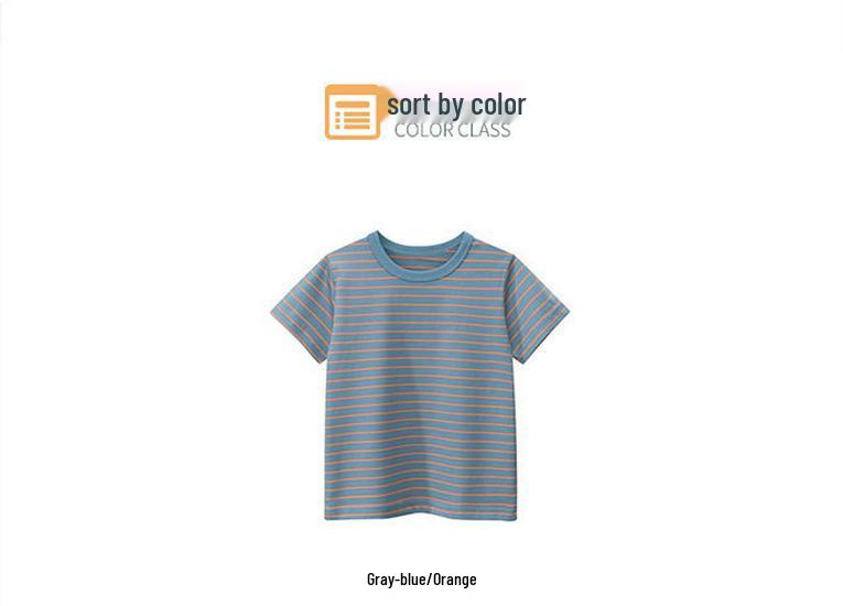 Cross-Border Summer 2025: Boys' Striped Short-Sleeve T-Shirt for Children