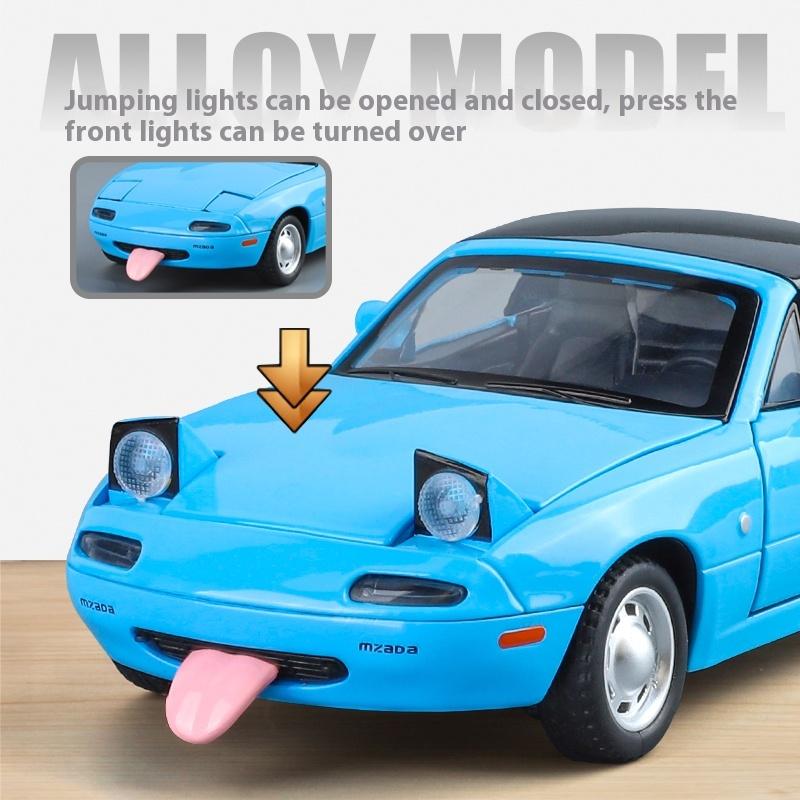 1/24 Scale Mazda MX-5 Alloy Car Model with Authentic Sound Effects, Perfect Display Piece for Car Enthusiasts and Collectors