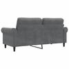 2 Seater Sofa Dark Grey 140 Cm Velvet
