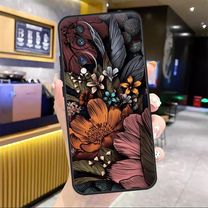 Painting Flowers Nature Leaves For Honor Magic 8 7 6 Pro Case For Honor 200 400 50 70 90 Lite X8c X8b X9a X9b X9c X9d Win RT