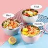 Hot Solid Color Simplicity Instant Bowl With Lid Handle Bento Insulated Fresh-keeping Bowl 304 Multi-purpose Sealed Noodle Bowl
