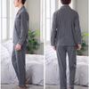 Ensemble pyjama 2 pièces pour hommes, chemise à manches longues et pantalon, vêtements de maison, vêtements de nuit, printemps-automne