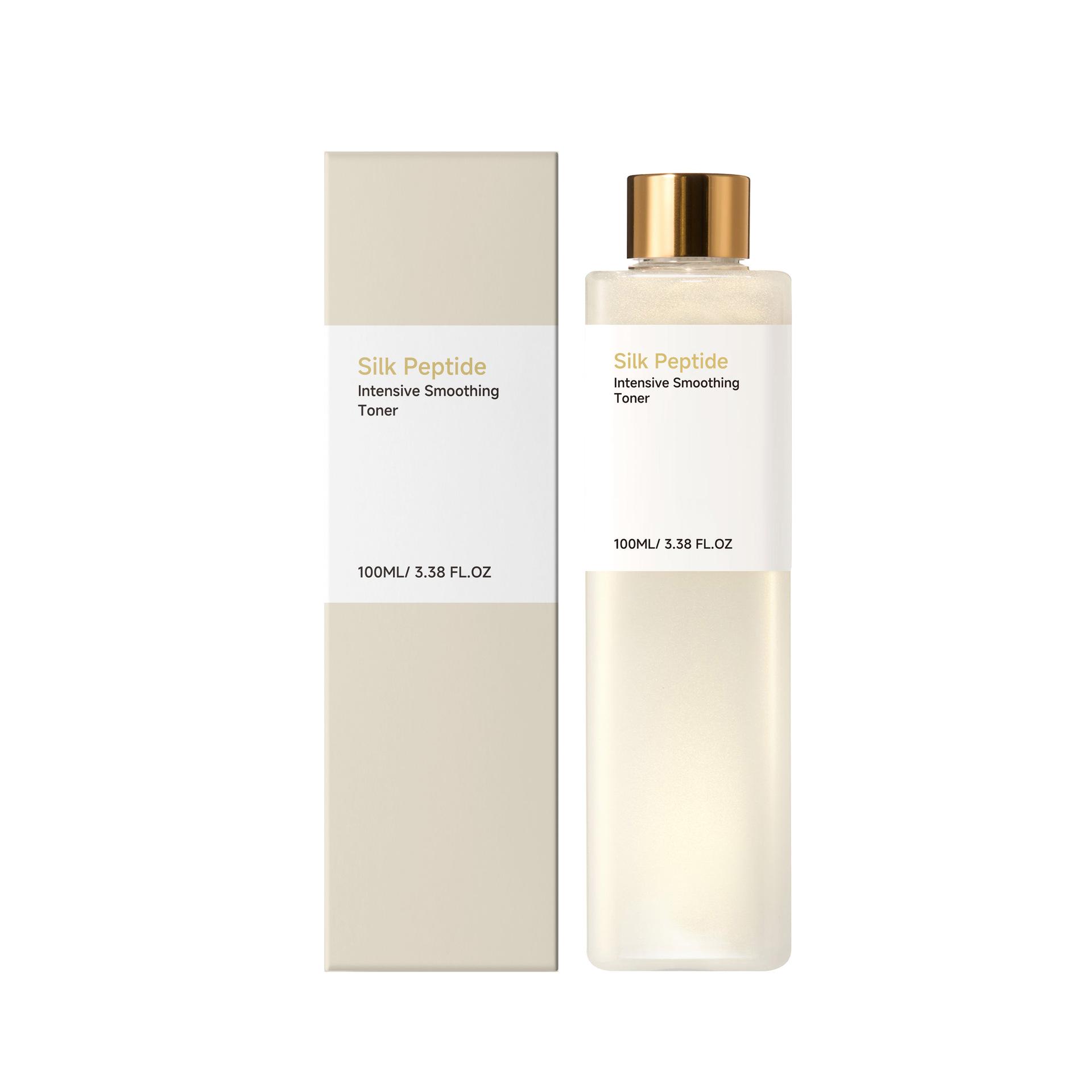 Seidenpeptid Intensiv Glättendes Gesichtswasser 100ml - Tief Feuchtigkeitsspendendes Gesichtswasser mit Oligopeptid-1 & Glycerin für Langanhaltende Feuchtigkeit & Make-up-Basis white