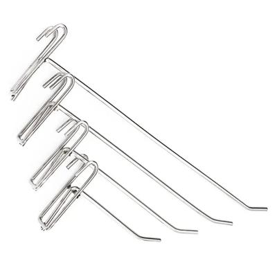 Durable 5-25cm Screen Hooks 3.2mm Thickness Supermarket Wire Mesh Hanging Hooks Stainless Steel Grid Hooks For Screen Grid