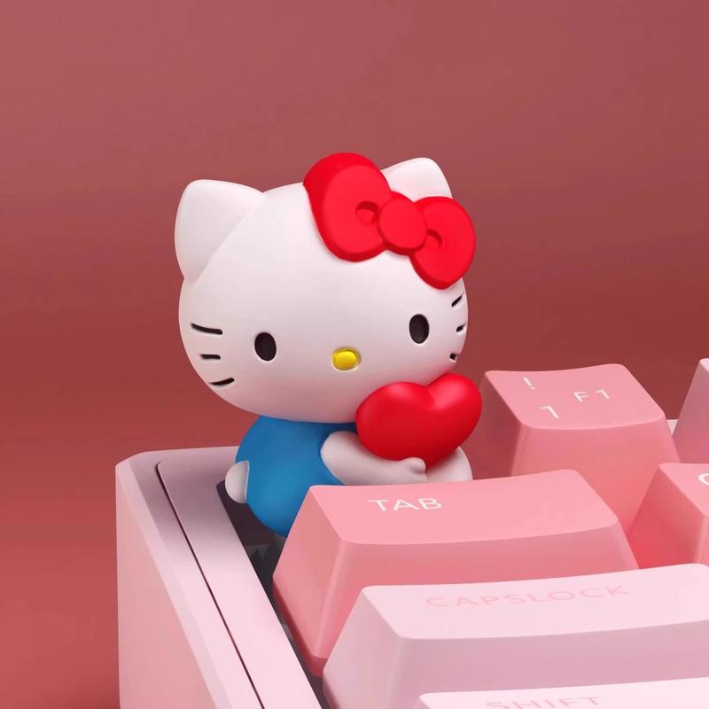 

Love New Heart Cat Resin Keycaps Cute Cartoon Mechanical Keyboard Decorative Keycaps Model Collectible Festival Gift 1pcs