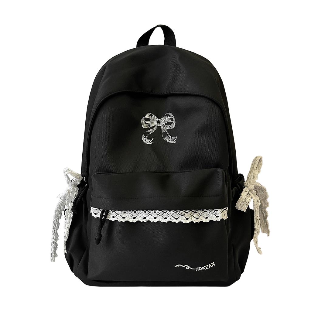Schoolbag schoolbag for girls, simple and versatile for junior high school students, niche Japanese ins solid color large-capacity backpack for high