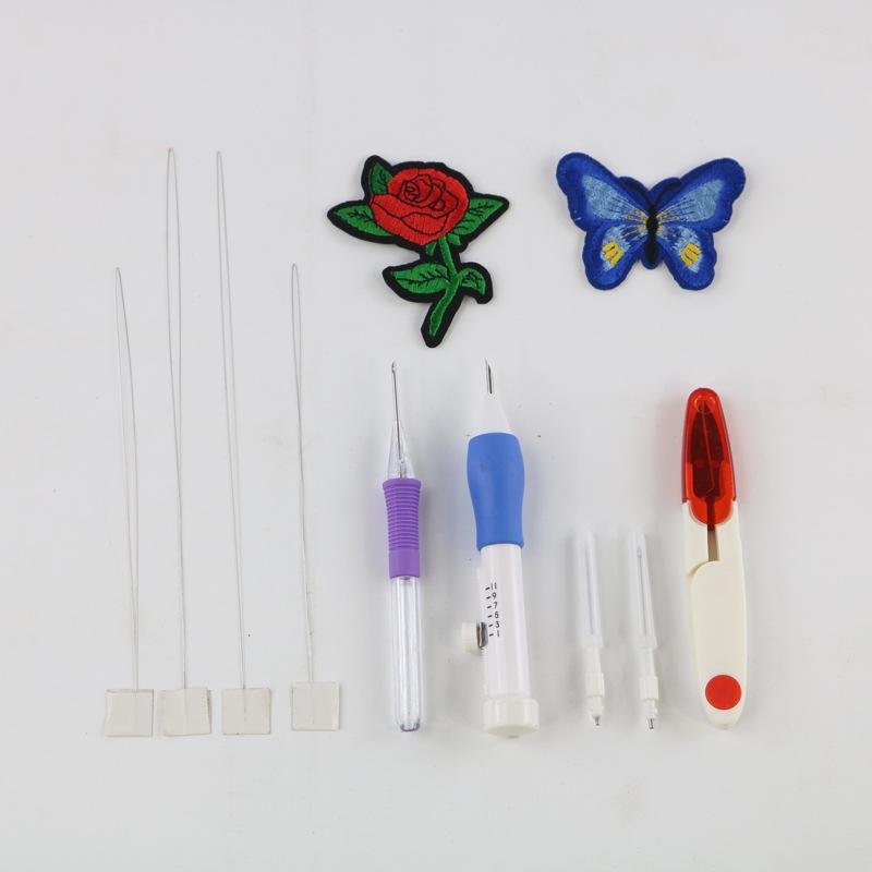 Punch Needle Embroidery Set: Large Needles & Thickened Thread Tools