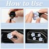 JarThenaAMCS 6Pcs Daisy Floral Car Air Vent Clip Blue Flower Car Air Conditioner Outlet Decoration Cute Resin Interior Charm Ornament For Auto